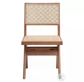 Velentina Rattan and Natural Side Chair Set of 2