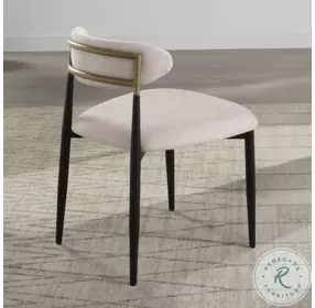 Jaramillo Beige Linen and Black Side Chair Set of 2