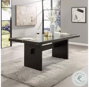 Jaramillo Gold and Rustic Espresso 80" Rectangular Dining Table