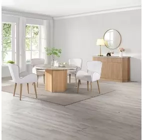 Qwin Gray and Natural 2 Door Marble Top Server