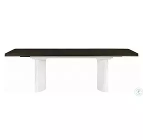 Carena White and Walnut Extendable Rectangular Dining Room Set