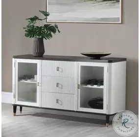 Carena White and Walnut Server