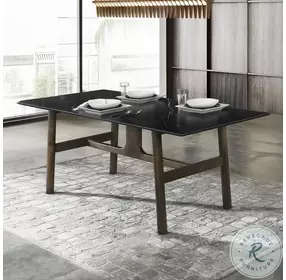 Destin Ceramic and Walnut 71" Rectangular Dining Table