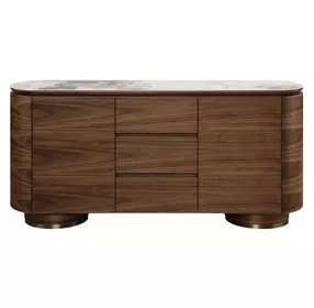 Willene White and Dark Oak 2 Door Ceramic Top Server