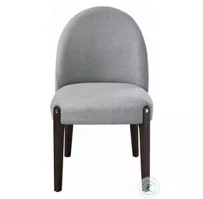 Clayten Gray Chenille and and Espresso Side Chair Set of 2
