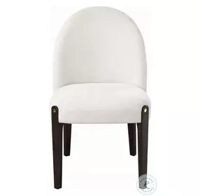 Clayten Beige Chenille and and Espresso Side Chair Set of 2