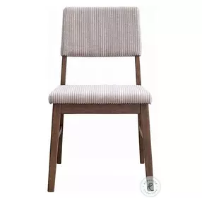 Seda Dusty Mauve Corduroy and Walnut Side Chair Set of 2