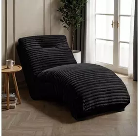 Victoria Masis Black 65" Chaise