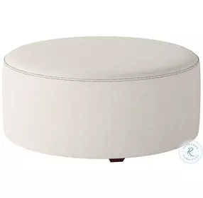 Sugarshack Glacier Cream Round Cocktail Ottoman