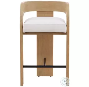 Tyso Cream And Natural Counter Height Stool