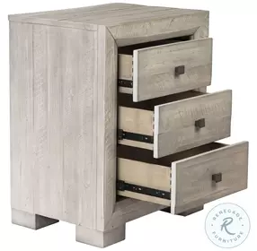 Clanc Light Grey Washed Sealed Nightstand