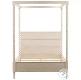 Marcellin Whitewash Queen Canopy Bed