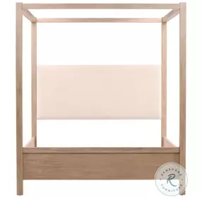 Emmaly Everest Cream And Light Warm Wash King Canopy Bed