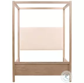 Emmaly Everest Cream And Light Warm Wash Queen Canopy Bed