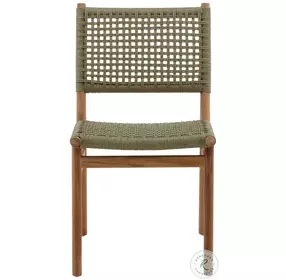 Francisc Green And Natural Outdoor Dining Chair Set of 2