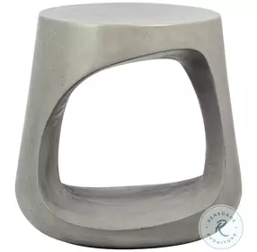 Kavi Grey Concrete And Acrylic Seal Outdoor Side Table