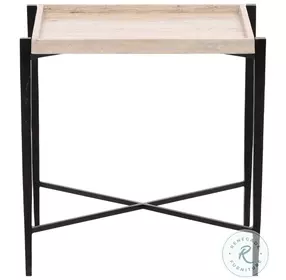 Ric Natural And Black End Table