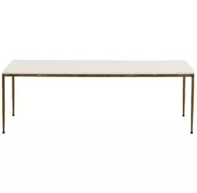 Perugia White and Antique Brass Occasional Table Set