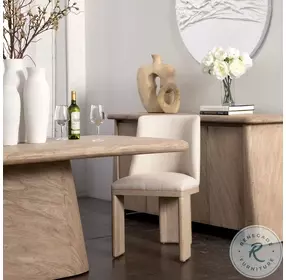 Alistai Beige And Light Warm Wash Dining Chair
