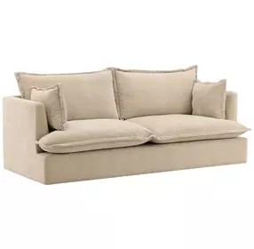 Monica Moss Sand 84" Sofa