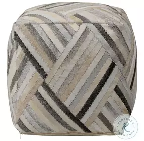Edit Grey Brown And Natural Pouf