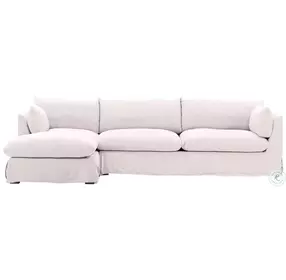 Oti Easton Natural Slipcover 2 Piece Sectional with LAF Chaise