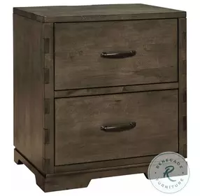 Dovetail Graphite 2 Drawer Nightstand