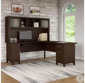 Somerset Mocha Cherry 71" L-Desk