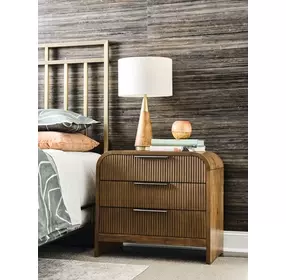 Hidden Treasures Adele Medium Stain 3 Drawer Nightstand