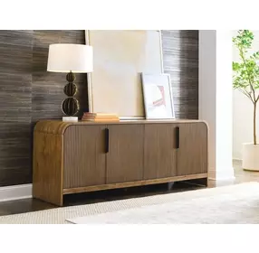 Hidden Treasures Adele Medium Stain 4 Door Storage Cabinet