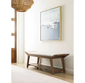 Abode Atlas Beige 64" Upholstered Dining Bench