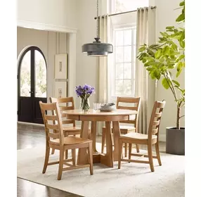 Kafe Cappuccino 44" Round Pedestal Dining Table
