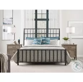 Acquisitions Sylvan Black King Metal Bed
