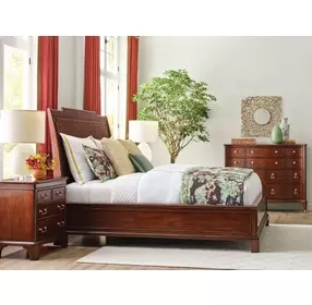 Helmuth Medium Stain King Sleigh Bed