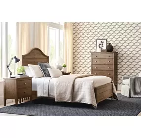 Woodlawn Bark Queen Panel Bed