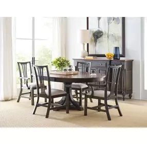 Fitts Bridgetown Black and Cream Upholstered Arm Chair