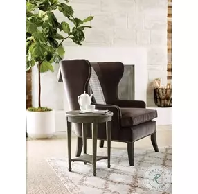 Bazaar Redwood Shadow Round End Table