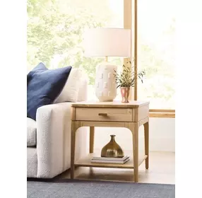 Newport Ash Rectangular End Table with 1 Drawer
