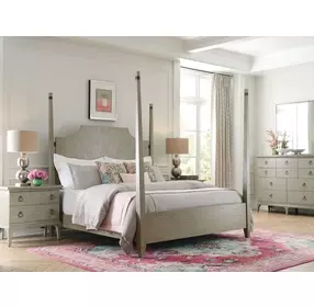 Patterson Gray King Poster Bed