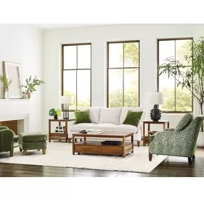 Monogram Walnut Parkway Medium Stain Rectangular Cocktail Table