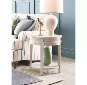 Serra Hamilton Classic White Round End Table