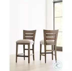 Horizon Smoke Counter Height Chair Set of 2
