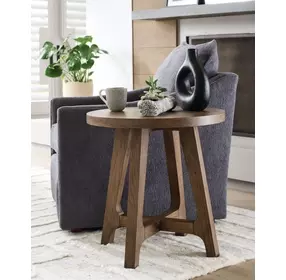 Weisman Medium Stain Round End Table