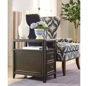 Whitaker Distressed Dark Stain Rectangular Chairside Table