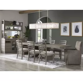 Pure Modern Moonstone Buffet with Open Hutch