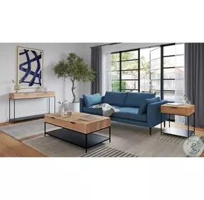 Joliet Natural And Black Drawer End Table