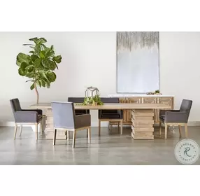 Drake Dark Dove Velvet Arm Chair