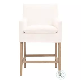 Drake LiveSmart Peyton Pearl Slipcover Performance Fabric Counter Height Stool