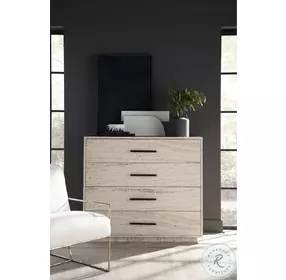 Dove White Travertine 4 Drawer Chest