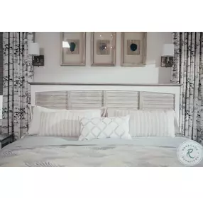 Island Haven Dapple Grey and Blanc King Headboard